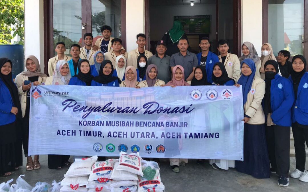 Mahasiswa UBBG Serahkan Bantuan Donasi untuk Korban Banjir Aceh Utara, Aceh Tamiang, dan Aceh Timur