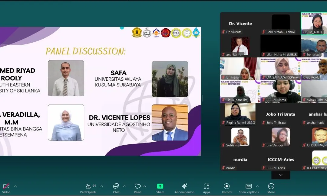 Dosen UBBG Berpartisipasi Pada Webinar Internasional Bertajuk”Building a Culture of Courtesy in Online Spaces”